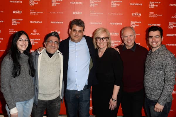 (L-R) Allison Fogarty, Bob Glouberman, Rich Fox, Kris Curry, Russell Eaton, and Abel Horwitz attend the "The Blackout Experiments" Premiere during the 2016 Sundance Film Festival at Egyptian Theatre on January 24, 2016 in Park City, Utah. (Jan. 23, 2016 - Source: Matt Winkelmeyer/Getty Images North America)