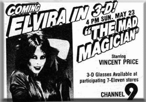 Elvira 3-D Mad Magician Ad