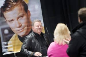 William Shatner makes an appearance during Pac Con Spokane on Friday, Oct. 24, 2014, at the Spokane Convention Center in Spokane, Wash. TYLER TJOMSLAND tylert@spokesman.com