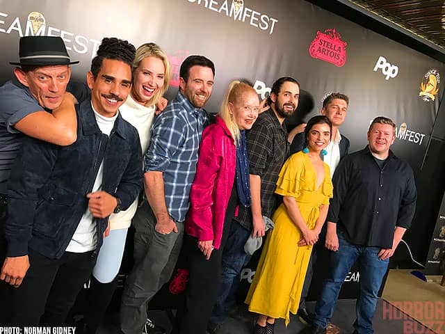The cast and crew from the opening night feature, Trash Fire.