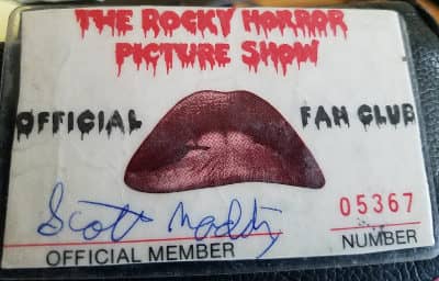 The Rocky Horror Picture Show Official Fan Club card, member #05367